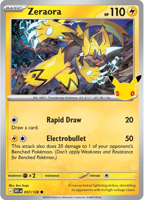 Zeraora - Reverse Holo