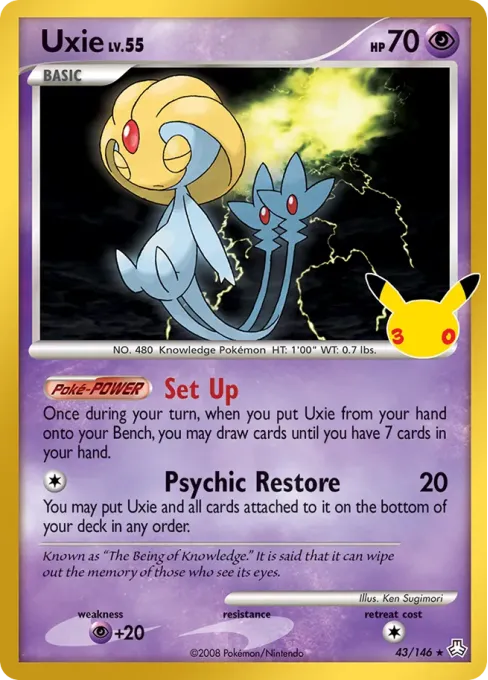 Uxie - Reverse Holo