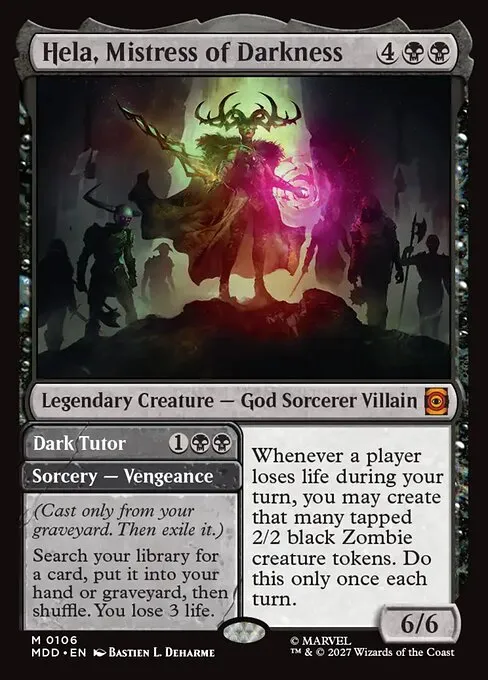 Hela, Mistress of Darkness // Dark Tutor - Foil