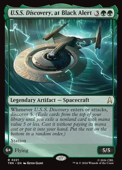 U.S.S. Discovery, at Black Alert - Foil