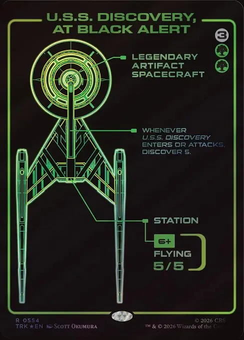 U.S.S. Discovery, at Black Alert - Foil