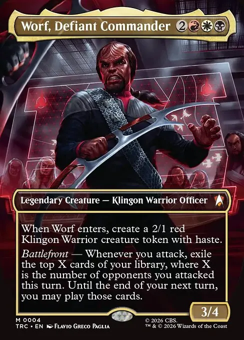 Worf, Defiant Commander - Foil