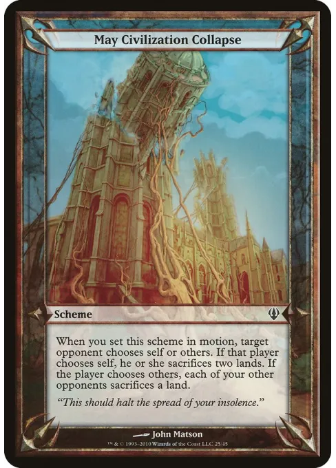 May Civilization Collapse