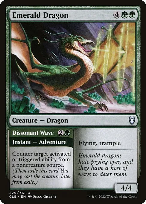 Emerald Dragon // Dissonant Wave - Foil