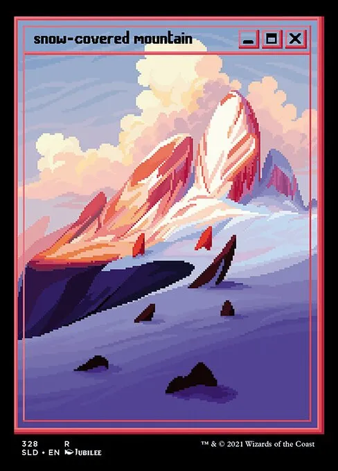 Snow-Covered Mountain - Foil
