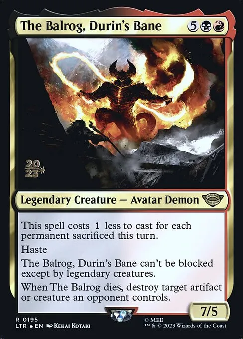 The Balrog, Durin's Bane - Foil