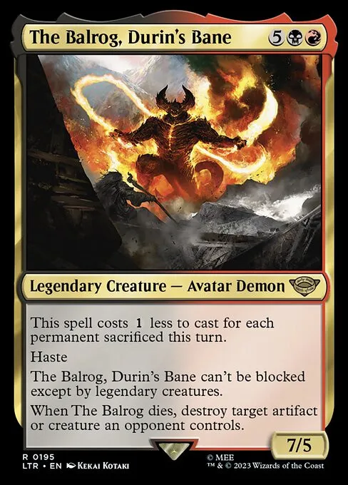 The Balrog, Durin's Bane - Foil