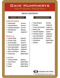 Dave Humpherys Decklist