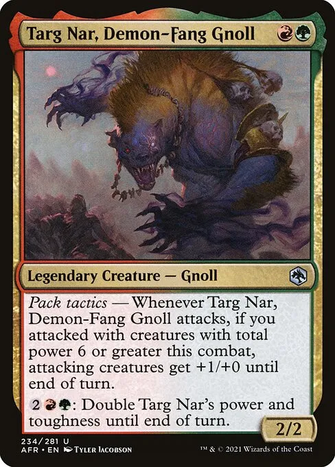 Targ Nar, Demon-Fang Gnoll - Foil