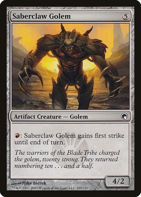 Saberclaw Golem - Foil