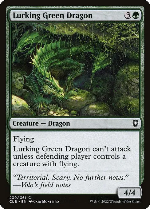 Lurking Green Dragon - Foil
