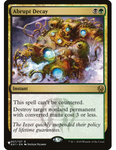 Abrupt Decay