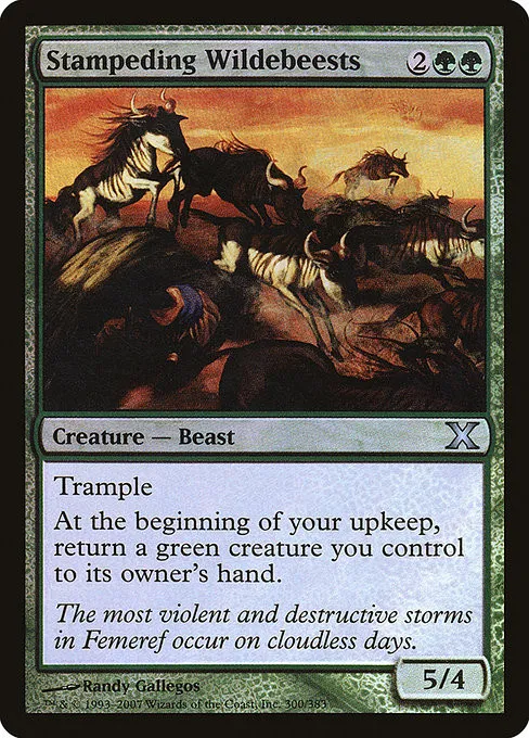 Stampeding Wildebeests - Foil
