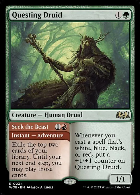 Questing Druid // Seek the Beast - Foil