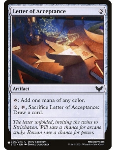 Letter of Acceptance