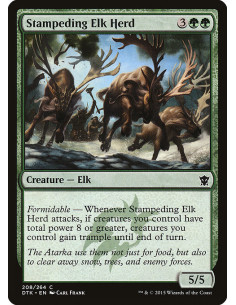 Stampeding Elk Herd - Foil