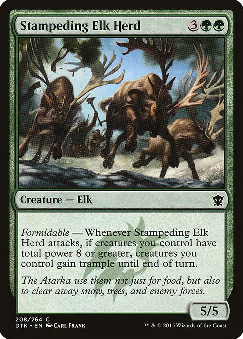 Stampeding Elk Herd - Foil